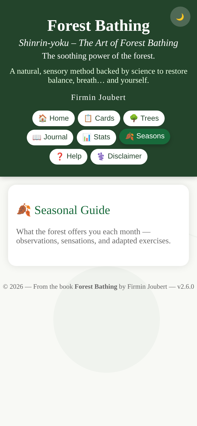 Companion app — seasons